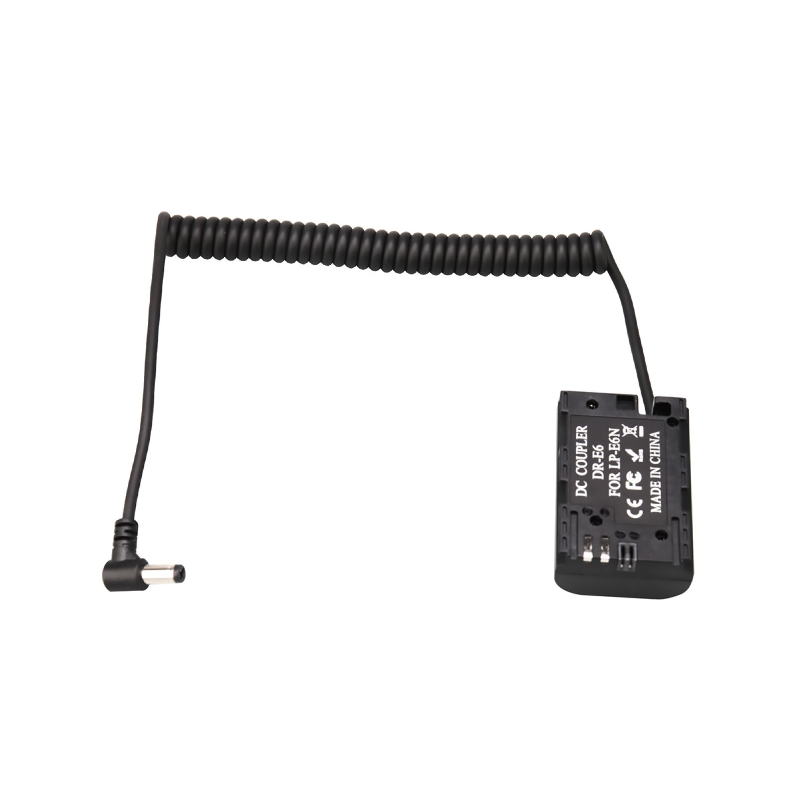 Decoded LP-E6 Dummy Battery DR-E6 DC Coupler Cable for Canon 5D4 7D2 90D R5 R6