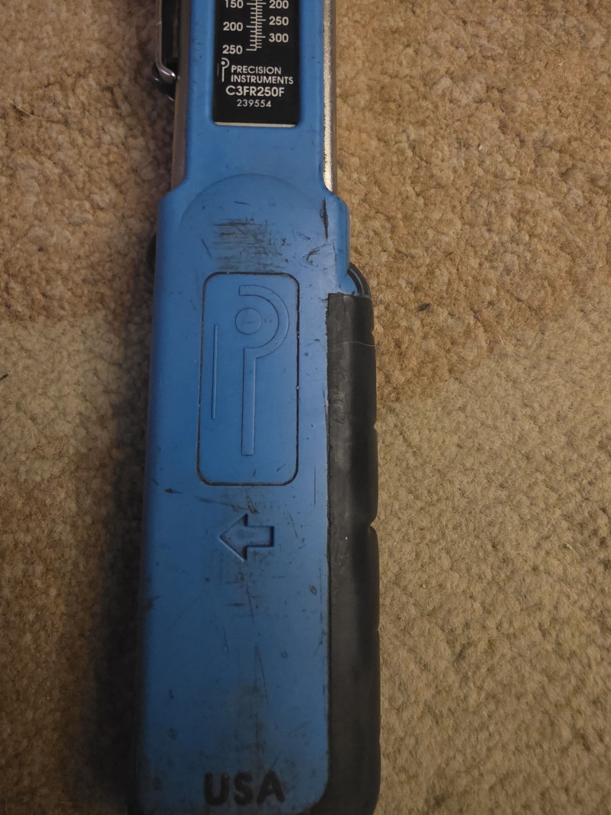 Precision Instruments C3FR250F Ratcheting Adjustable Click Torque Wrench 3/8"