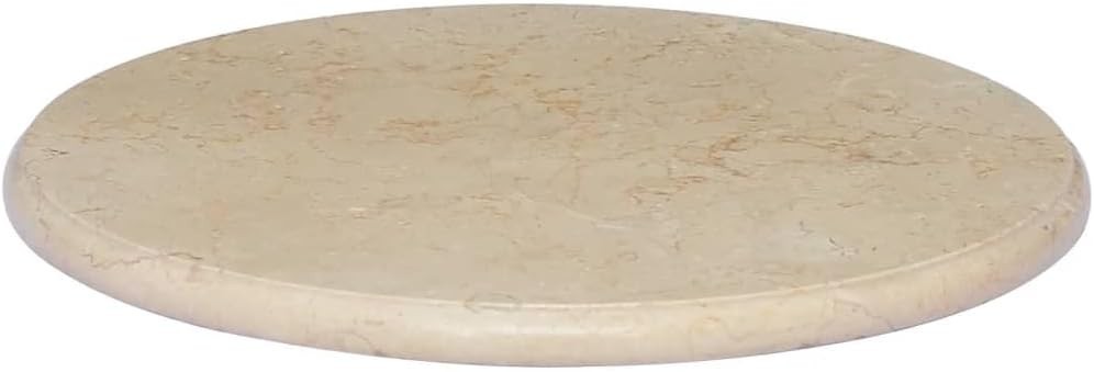 Marble Table Top - Round Cream Colored Replacement for Dining and Coffee Tables,