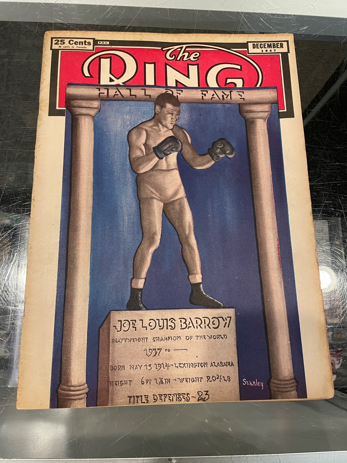 DECEMBER 1947 THE RING MAGAZINE JOE LOUIS HEAVYWEIGHT CHAMP OF WORLD 1937- EX