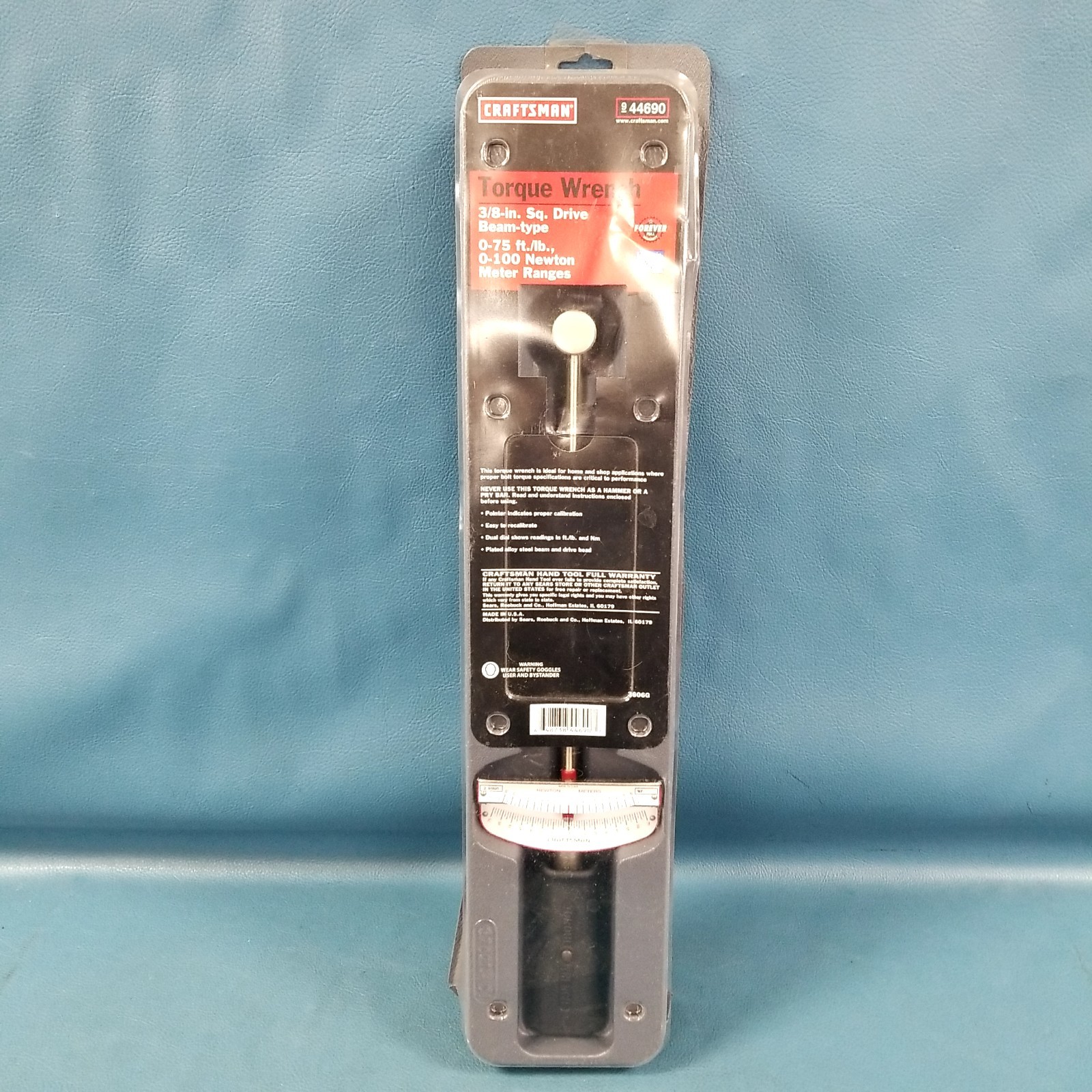 Sealed VTG Craftsman 44690 3/8" Drive Torque Wrench USA Made
