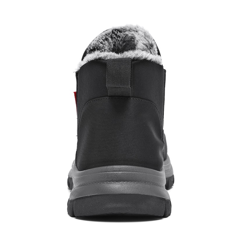 Men's Winter Insulated Snow Boots Short Ankle Boots Fur-lined Warm Cotton Shoes