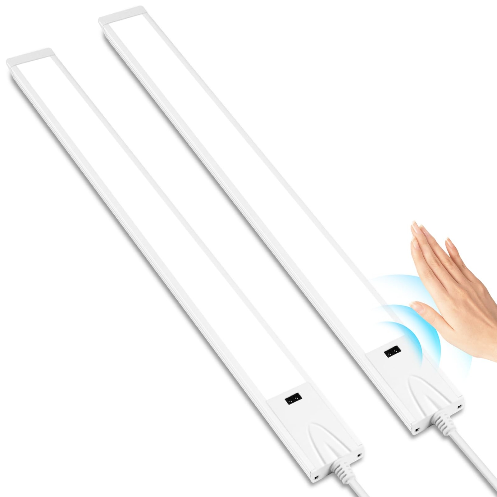 2 Pack 16 Under Cabinet Light, Hand Wave, Dimmable, Color, Brightness Adj.