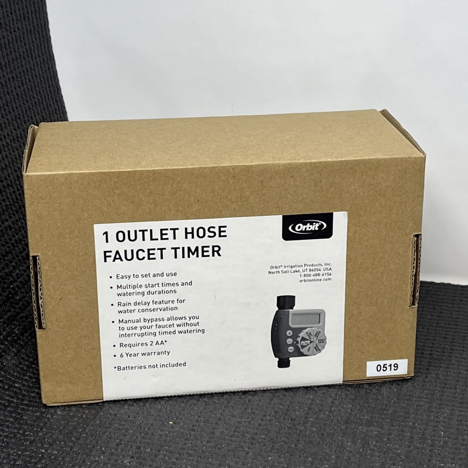 Orbit Hose Faucet Bibb Timer 1 Outlet  62061Z-26 New Sealed