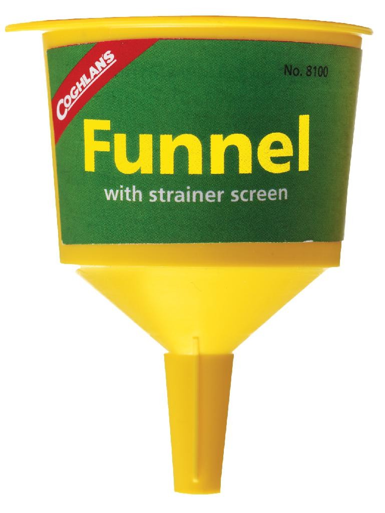 Coghlan's Stove Lantern Filter Funnel Polypropylene Brass Screen 2-1/4 in Yellow