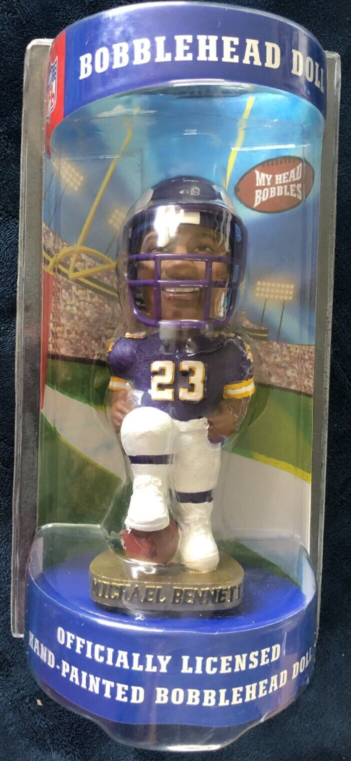 Michael Bennett Bobblehead Minnesota Vikings Bobble Dobbles Gold Base NIP