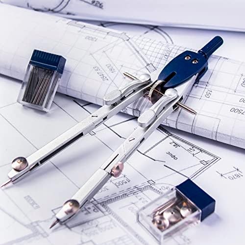 Mr. Pen- Professional Metal Compass Set, 7 pcs | Precision Drafting Compass with