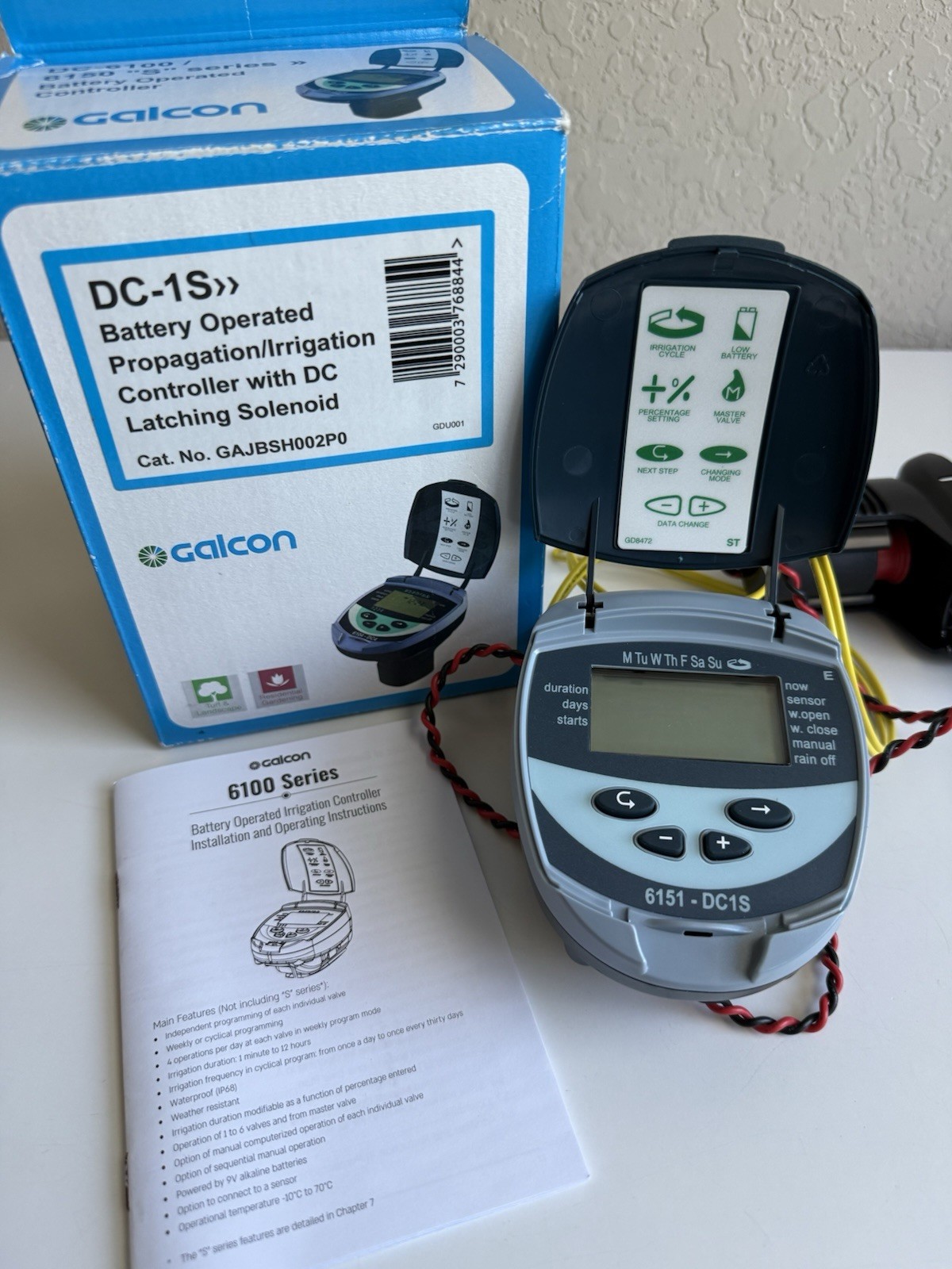 Galcon 61512 DC-1S 1-Station Battery Operated Irrigation Propagation Controller