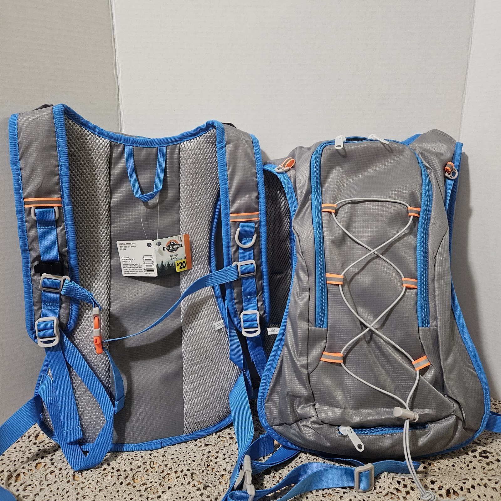 Lot 2 NEW Path & Stream 2 Liter Hydration Pack - Camping Hiking Beach