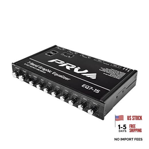 EQ7-15 Graphic Equalizer 7 Band 15 Volt RCA Line-Level Output with Fader