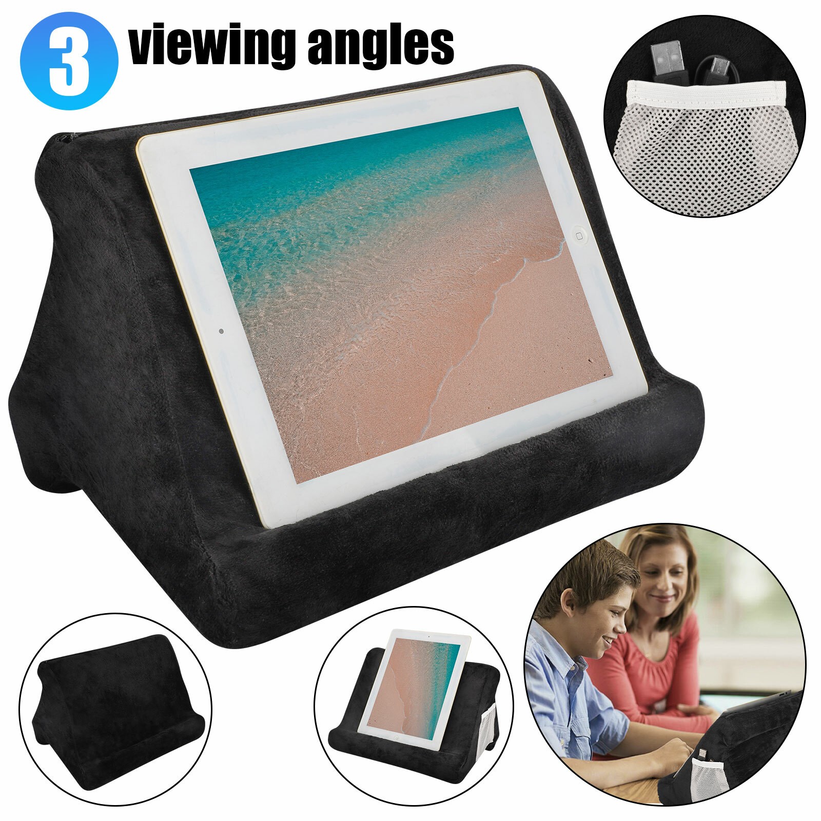 NEW For Pad Phone Multi-Angle Pillow Tablet Read Stand Holder Foam Rest Cushion