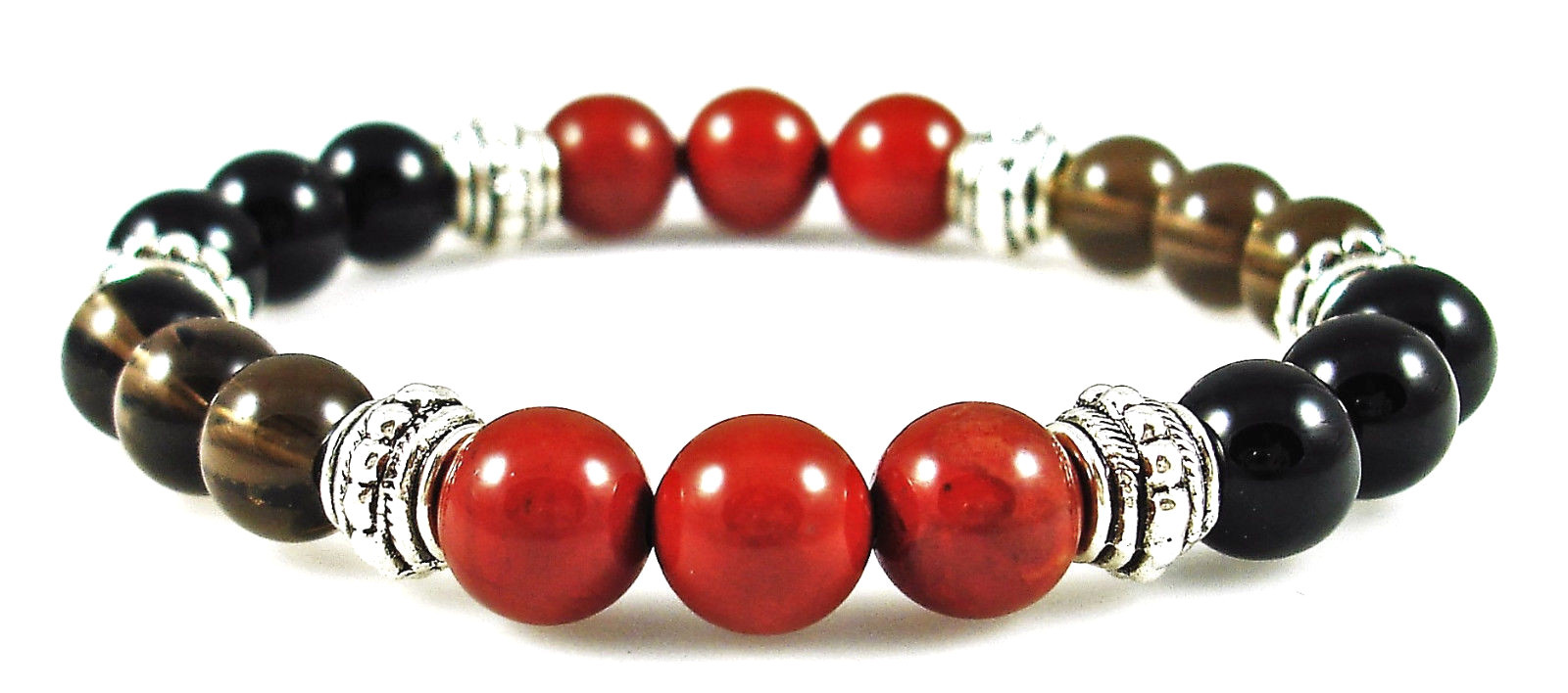 ROOT CHAKRA BALANCER 8mm Crystal Intention Bracelet w/Description Card