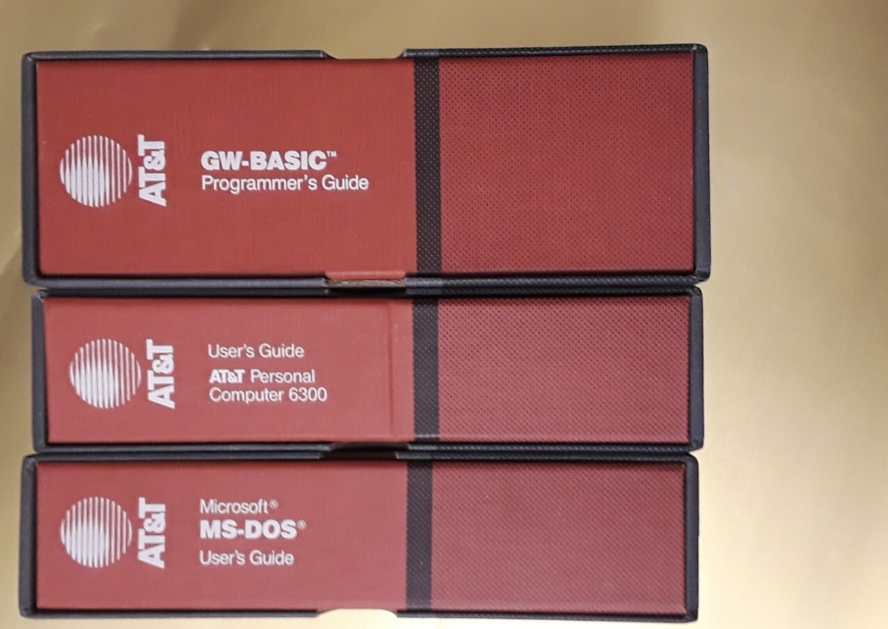 Vintage AT&T Personal Computer  GW-Basic, Personal Computer 6300 & MS-Dos Guide