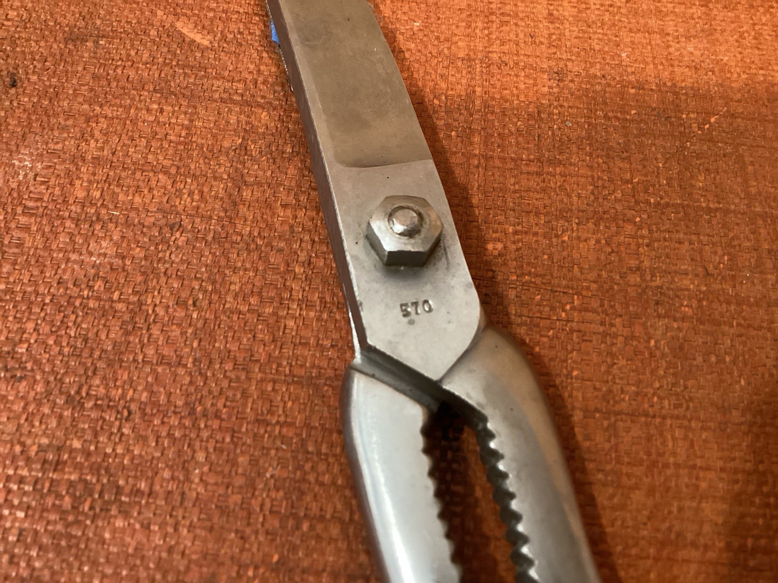 Vintage Scissors Chrome 8” Take Apart Serrated Kitchen Shears Italy Used