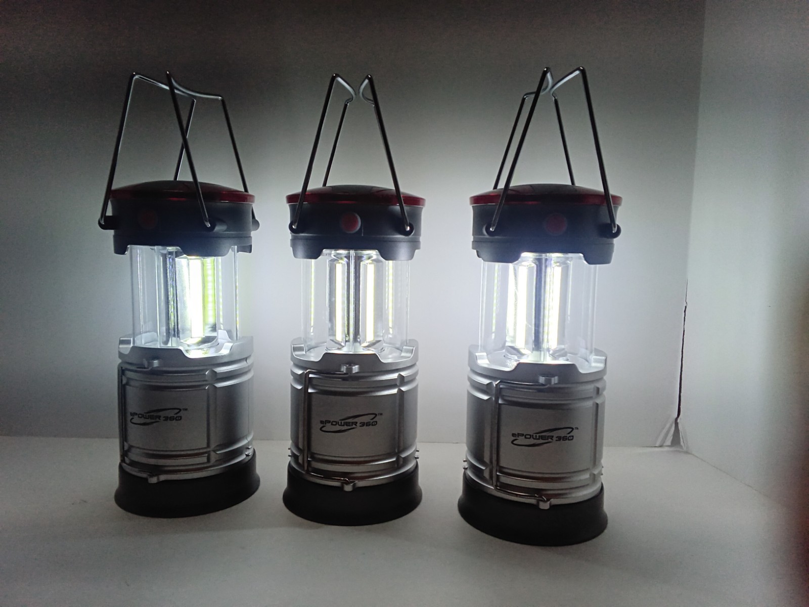 Lot of 3 ePower 360 Light Capsule Lantern,Emergency Light, EUC