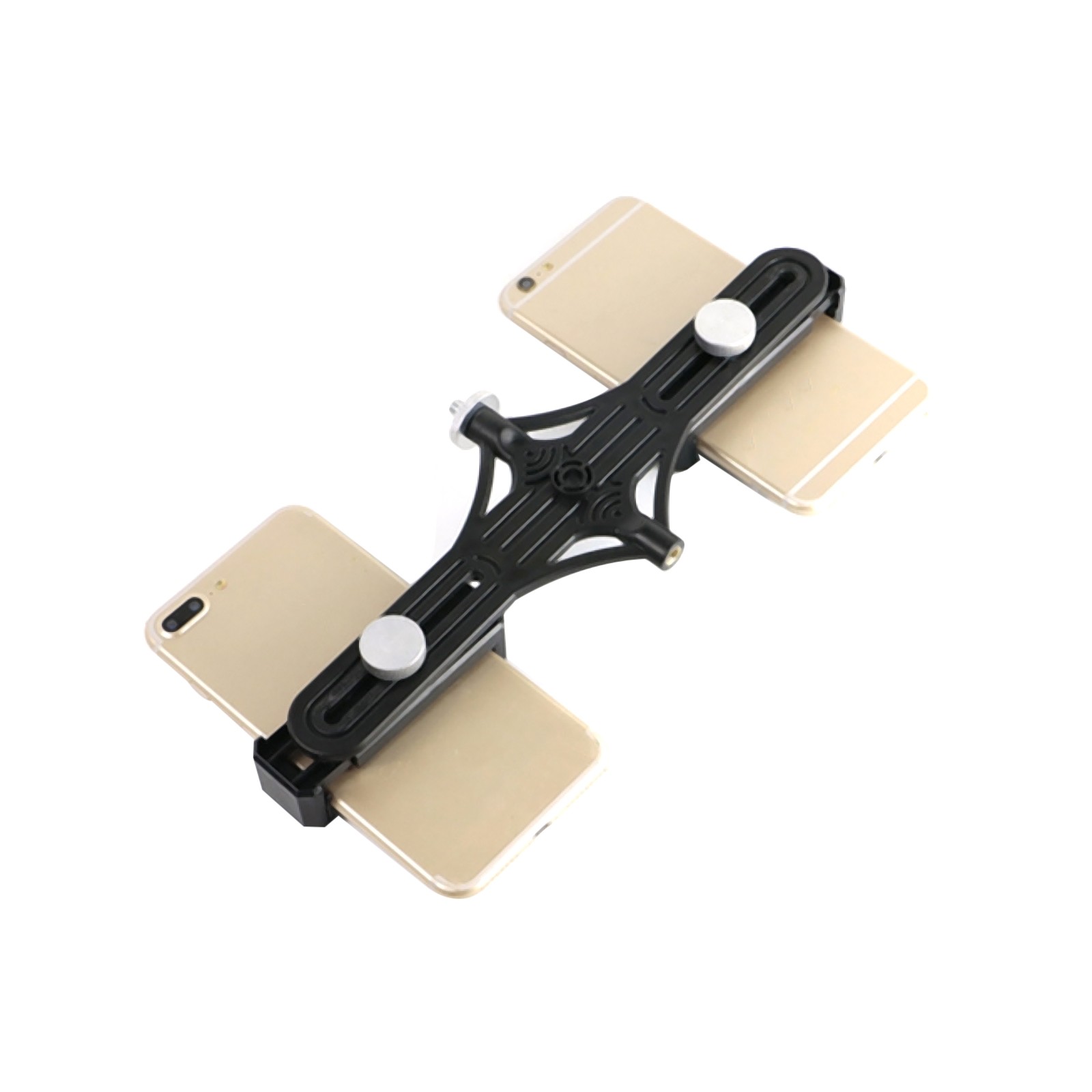Universal 360° Rotation Light Filling Dual  Phone Clip Holder Bracket Adapter