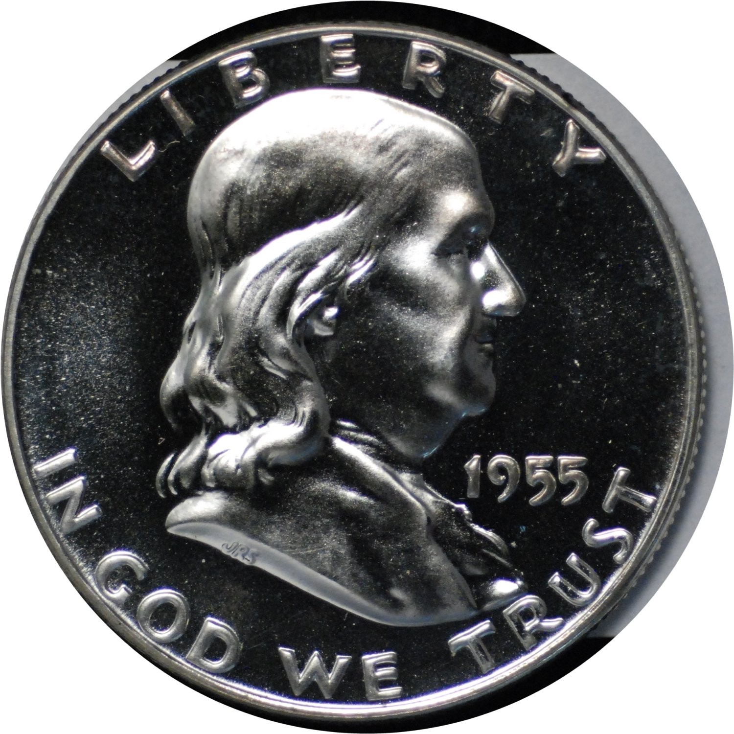 1955 Silver Proof Franklin Half Dollar -   Gem+++ Proof  #160
