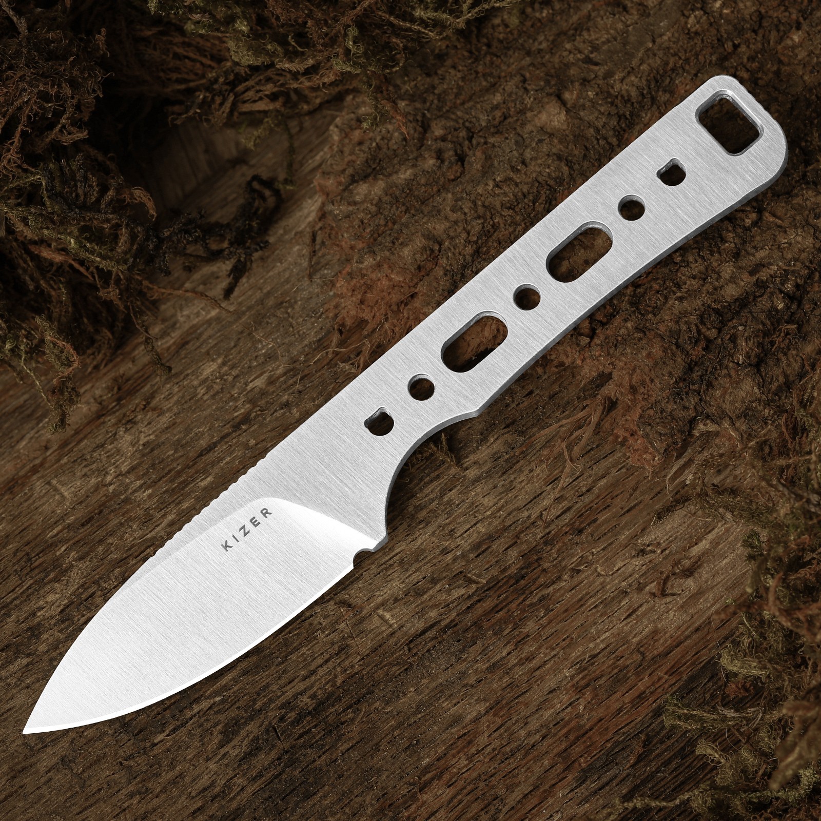 Kizer Whiskey Jack Fixed Knife AEB-L Blade G10 & Micarta Handle + Sheath 1108A6