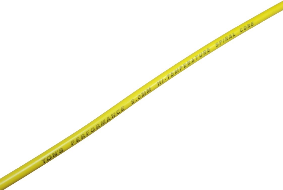 Ton's Performance 8mm Yellow silicone Spiral Core Spark plug wire By the foot