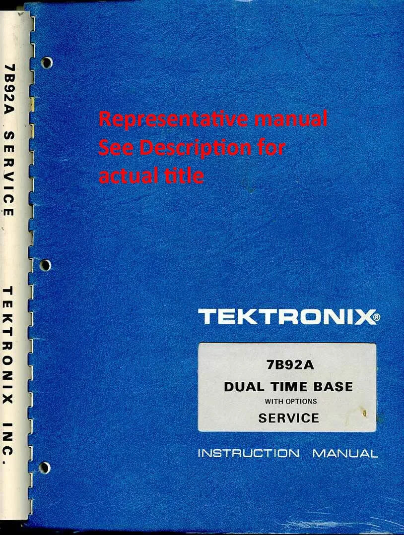 Original Tektronix Instruction Manual for the 3A9 Diff amp plugin
