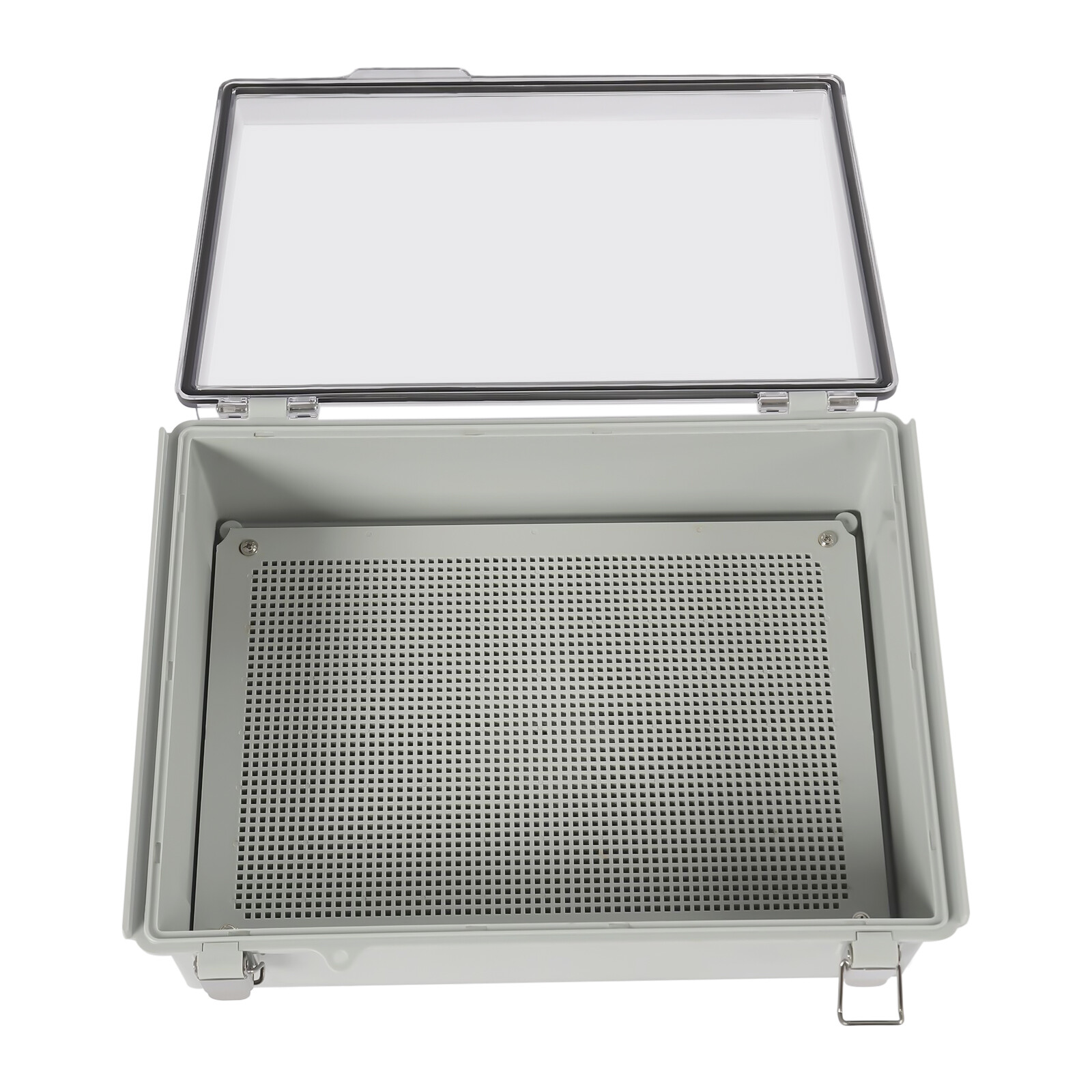 Clear/Grey Enclosure Wall Mount ABS IP67 Hinged Compact Cover Latch Junction Box