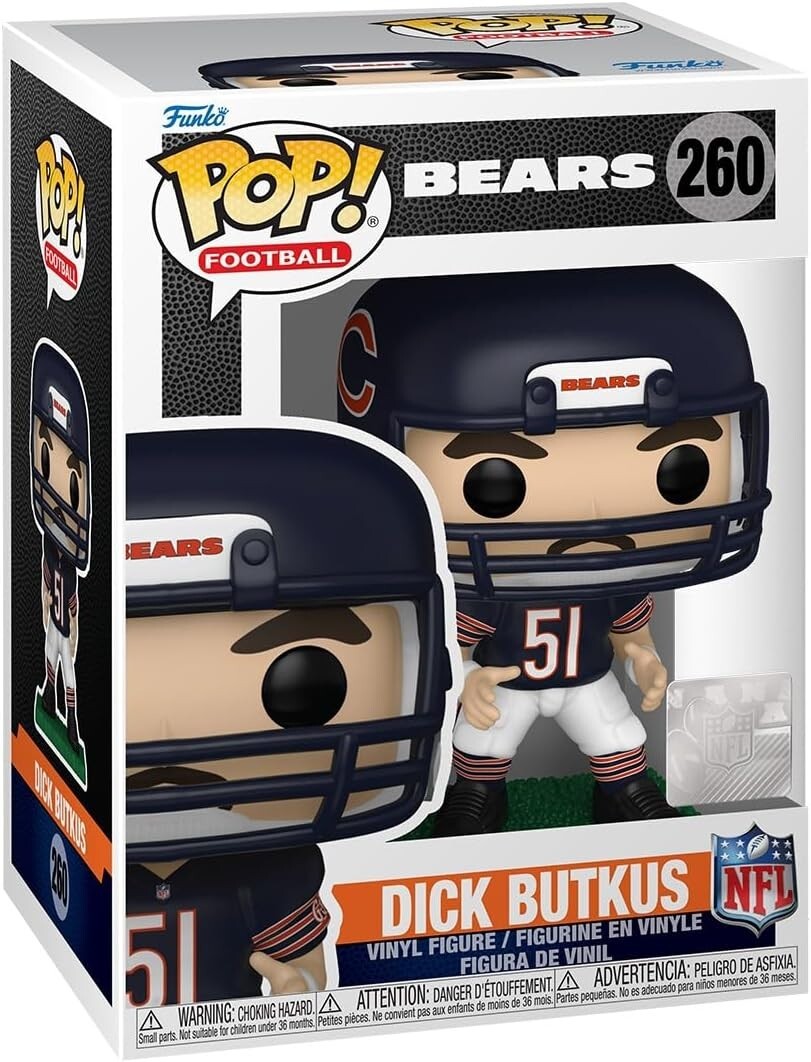 Funko Pop NFL Legend Chicago Bears - Dick Butkus Figure w/ Protector