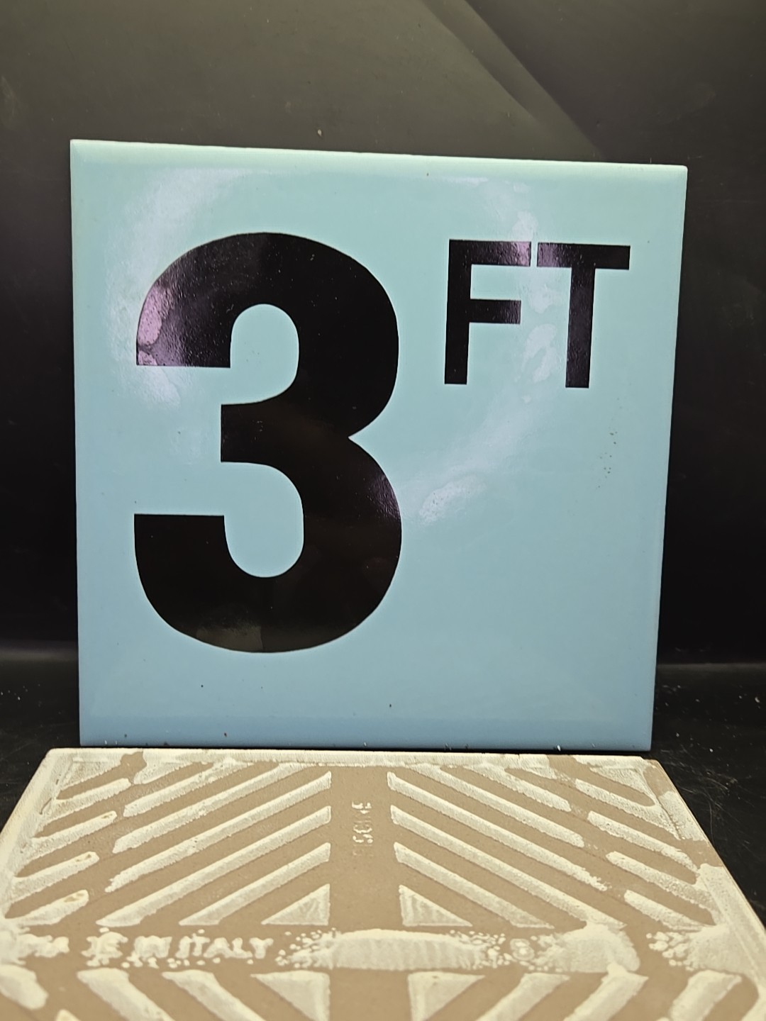 1pc Light Teal, Blue Green, 3' Deep Swimming Pool Ceramic Tile Frost Free 6"x6"