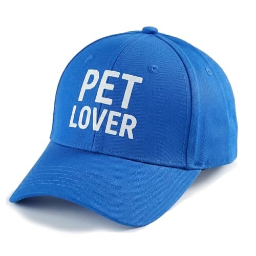 Dog Mom & Dad Hats, Adjustable 6-Panel Trucker Hat, Dog Lovers Klein Blue