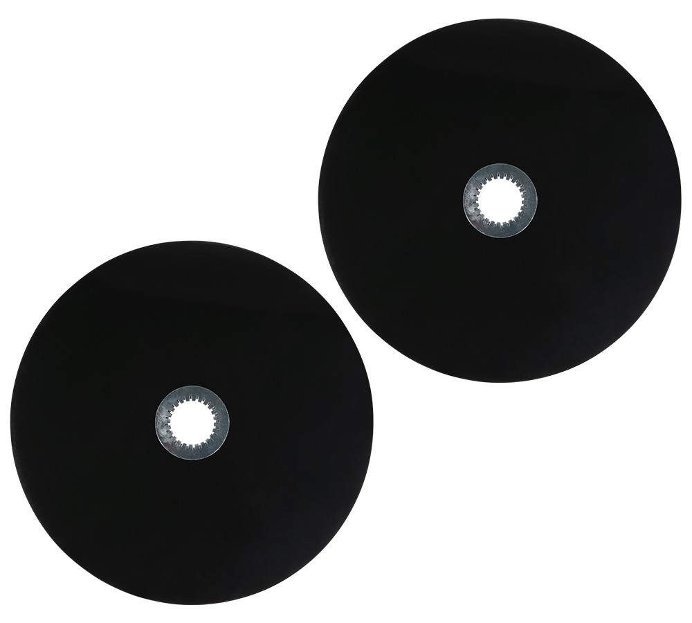 2 Pack 36" Fifth Wheel Disc Lube Plate w/ Steel Retention Clip - 5mm Thick, HDPE