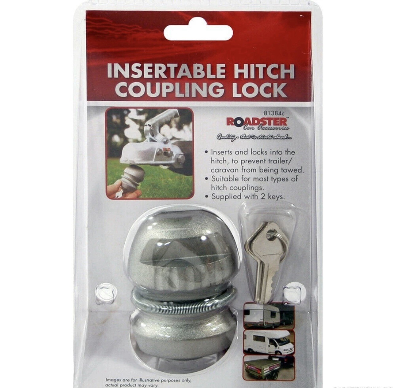 Roadster 81384c Insertable Hitch Coupling Lock