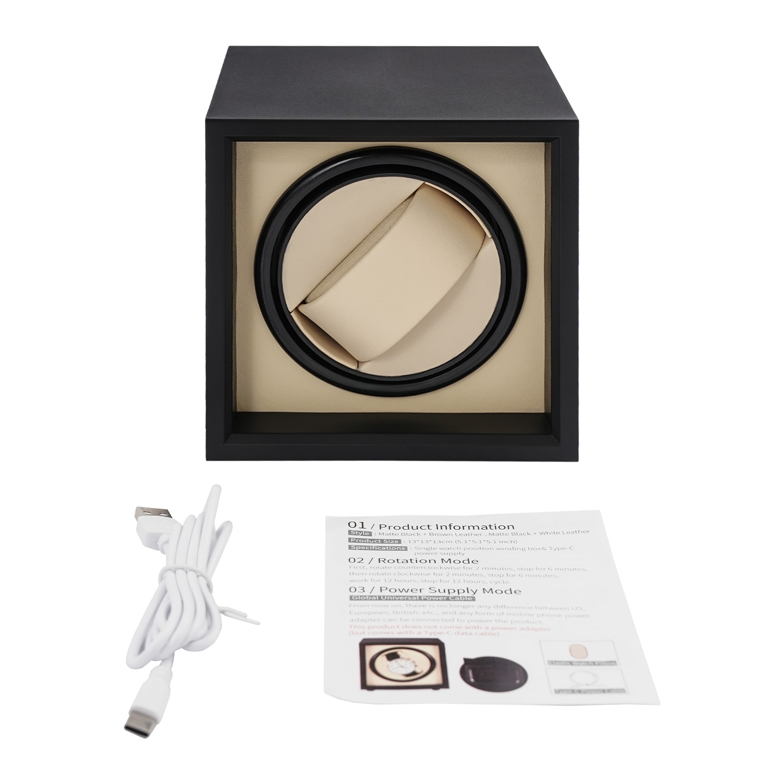 Luxury Display Automatic Watch Winder Storage Box Pu,Solid Wood,Sponge For Gift