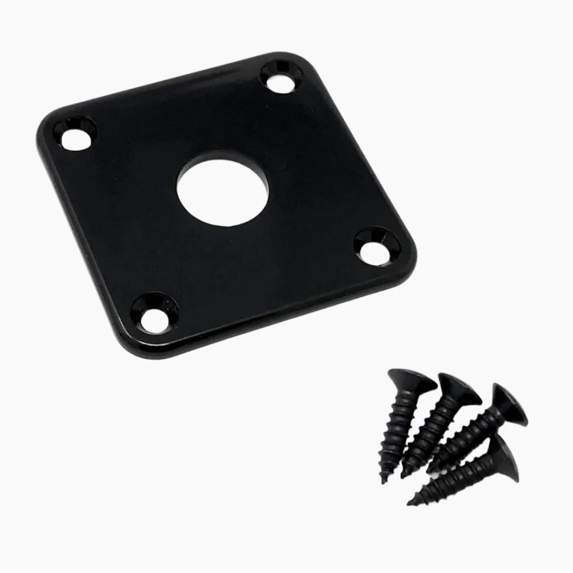 Allparts AP-0633-023 Square Jackplate for Les Paul - Black Plastic