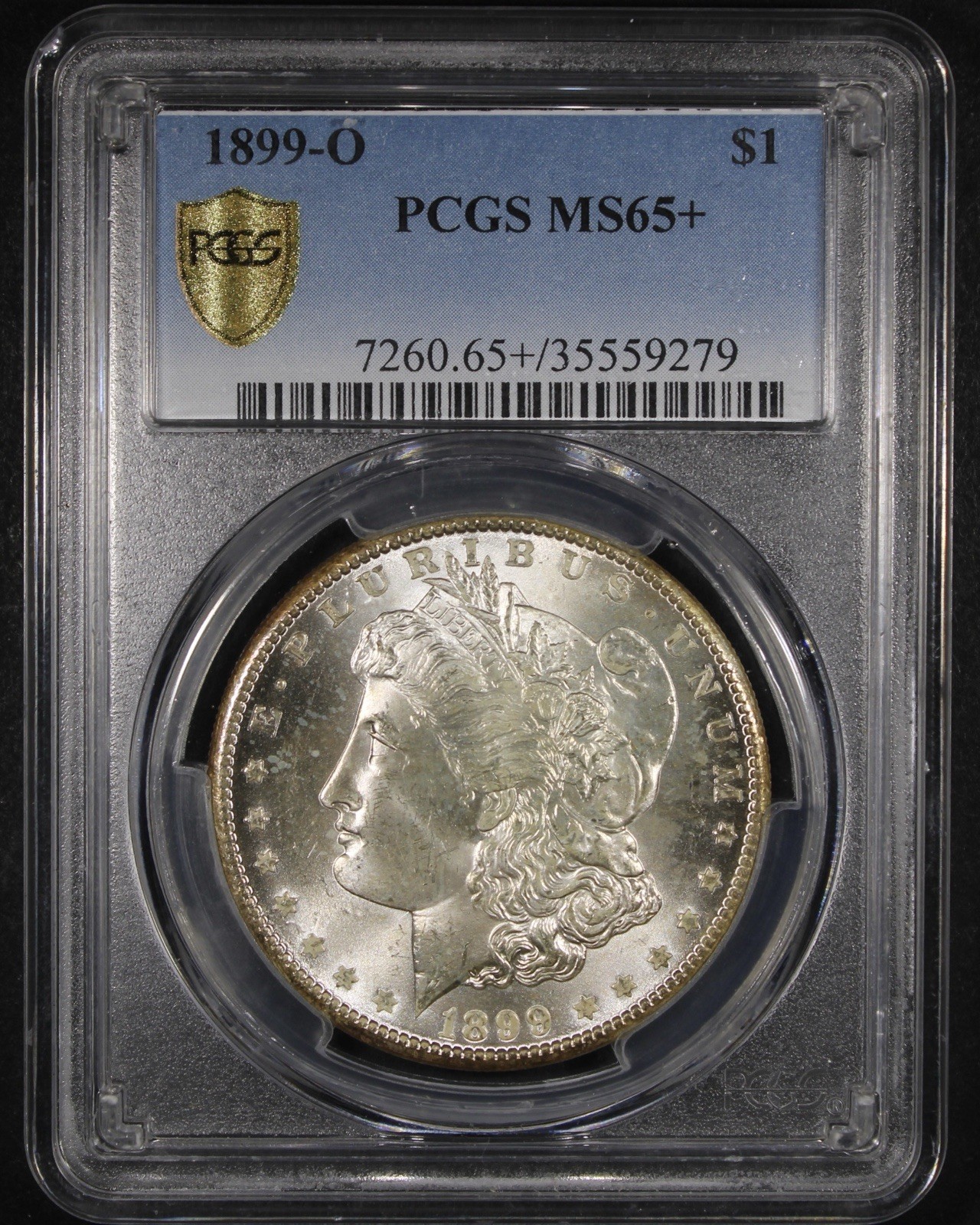 1899-O Morgan Silver Dollar - $1 PCGS MS65+ - PCGS Gold Shield - Gorgeous Coin!