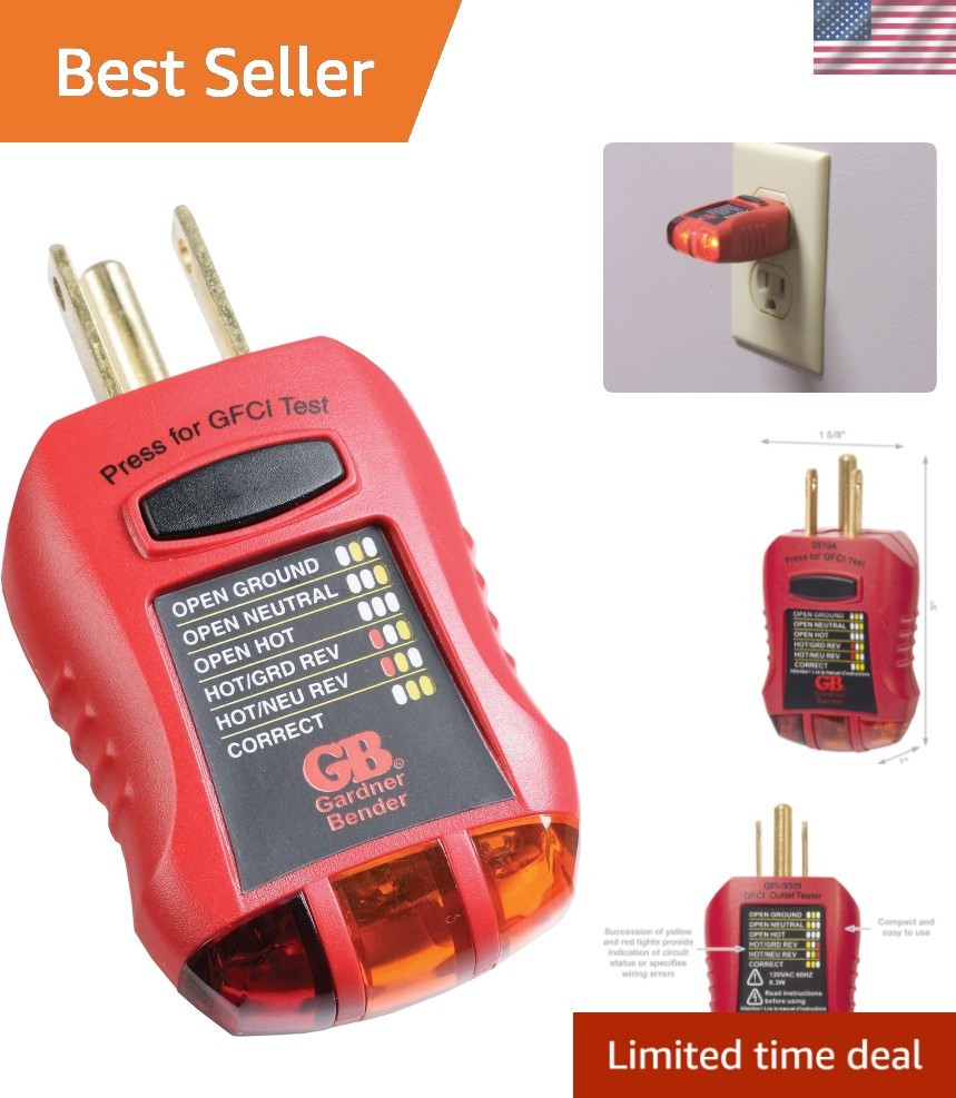 Safety-First GFCI & Circuit Analyzer for Home and Job Site - Portable Design