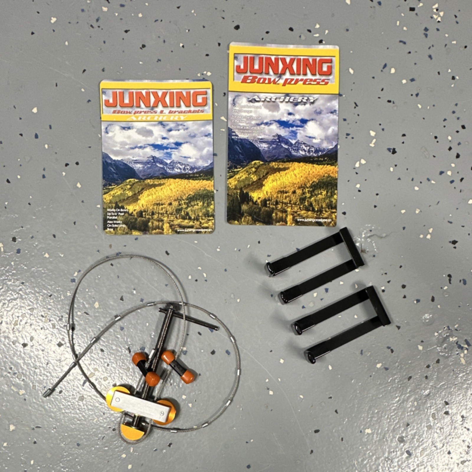 Junxing Bow Press for Compound Bows Black Orange Silver with Bracket Adapters