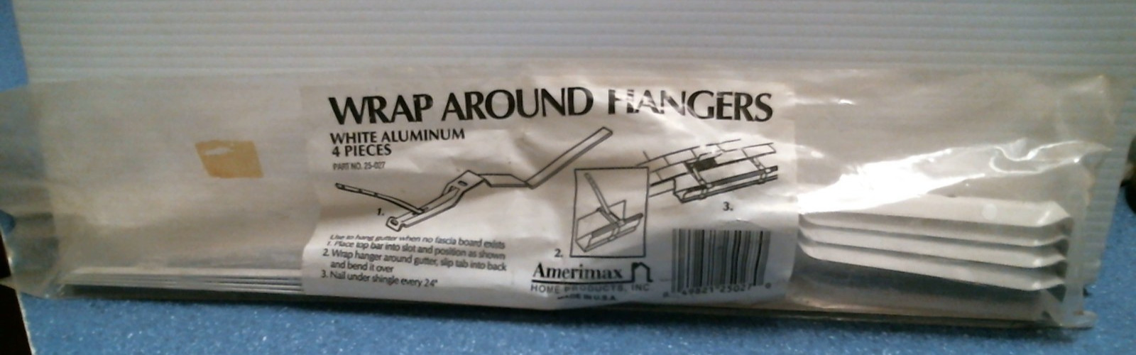 Amerimax Wrap Around Hangers, White Aluminum 4 pk.  (25-027)  FS