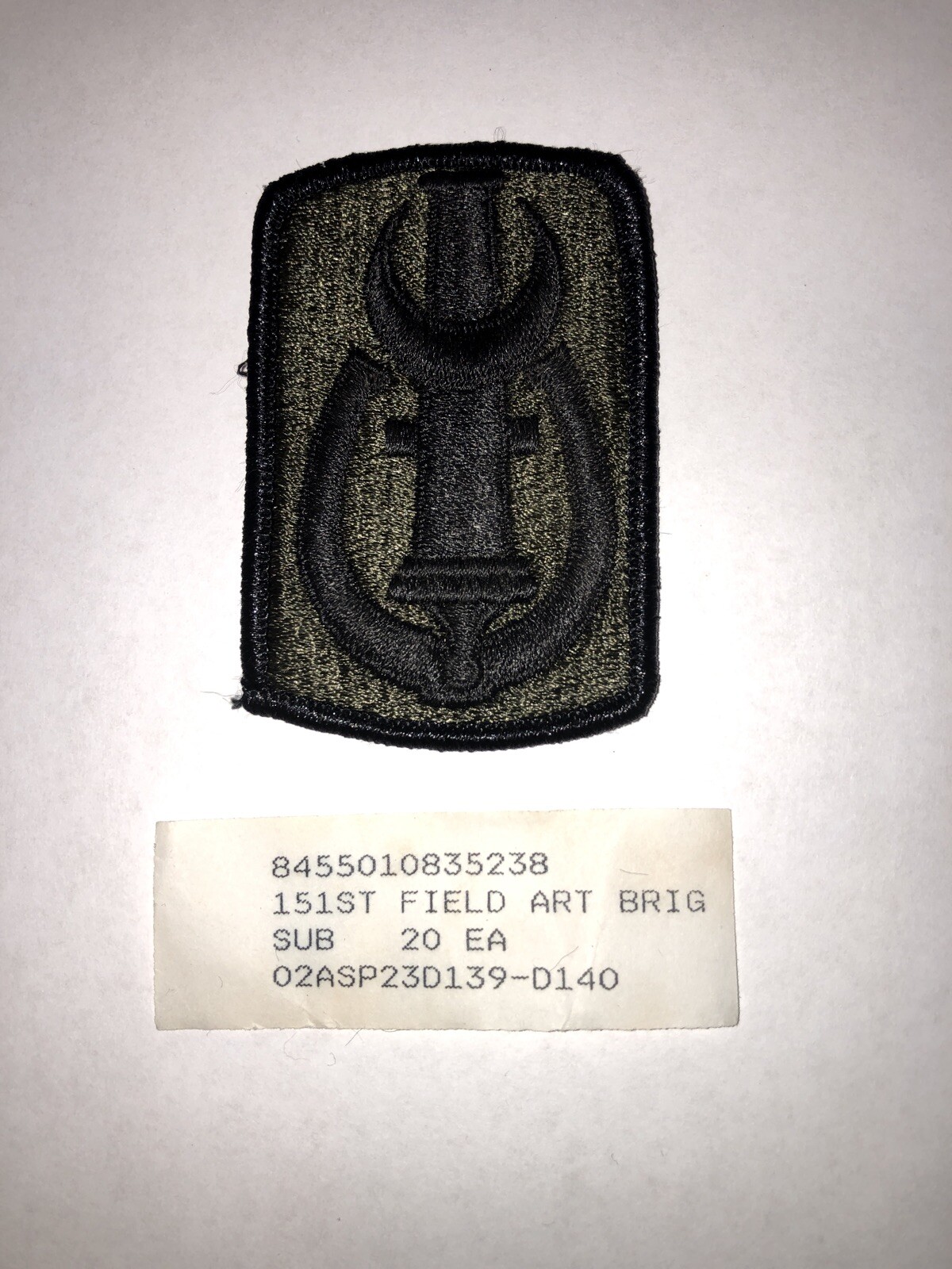 151st Field Artillery Brigade Subdued U.S. Army Shoulder Patch Insignia
