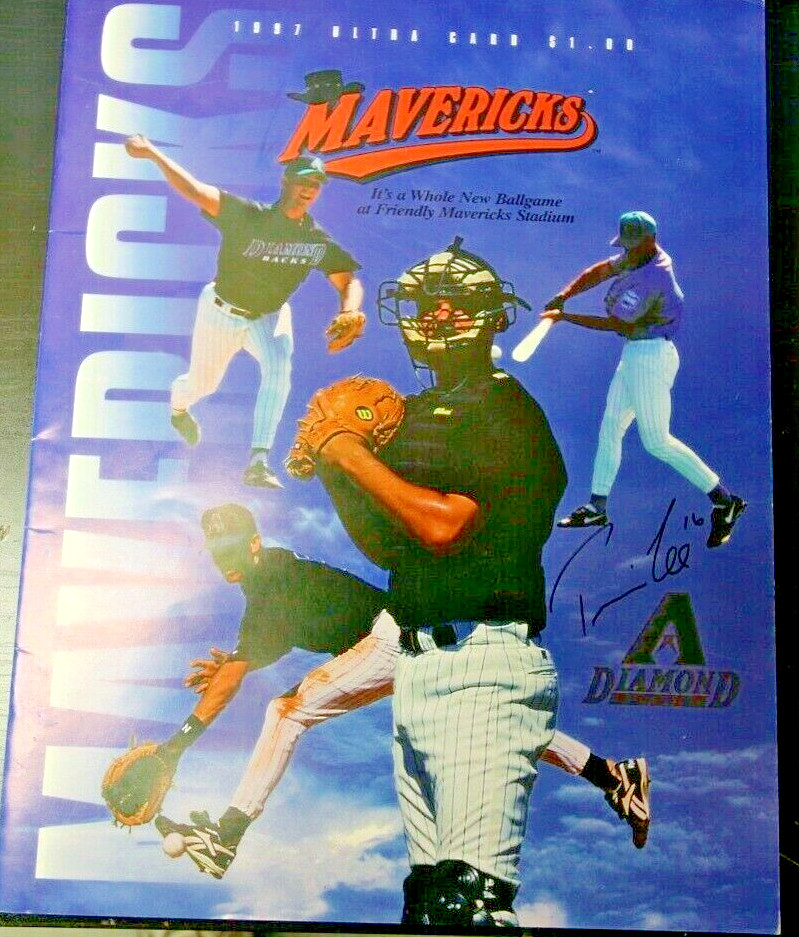 TRAVIS LEE SIGNED HD MAVERICKS PROGRAM MINOR LEAGUE BASEBALL AZ DIAMONDBACKS RAR