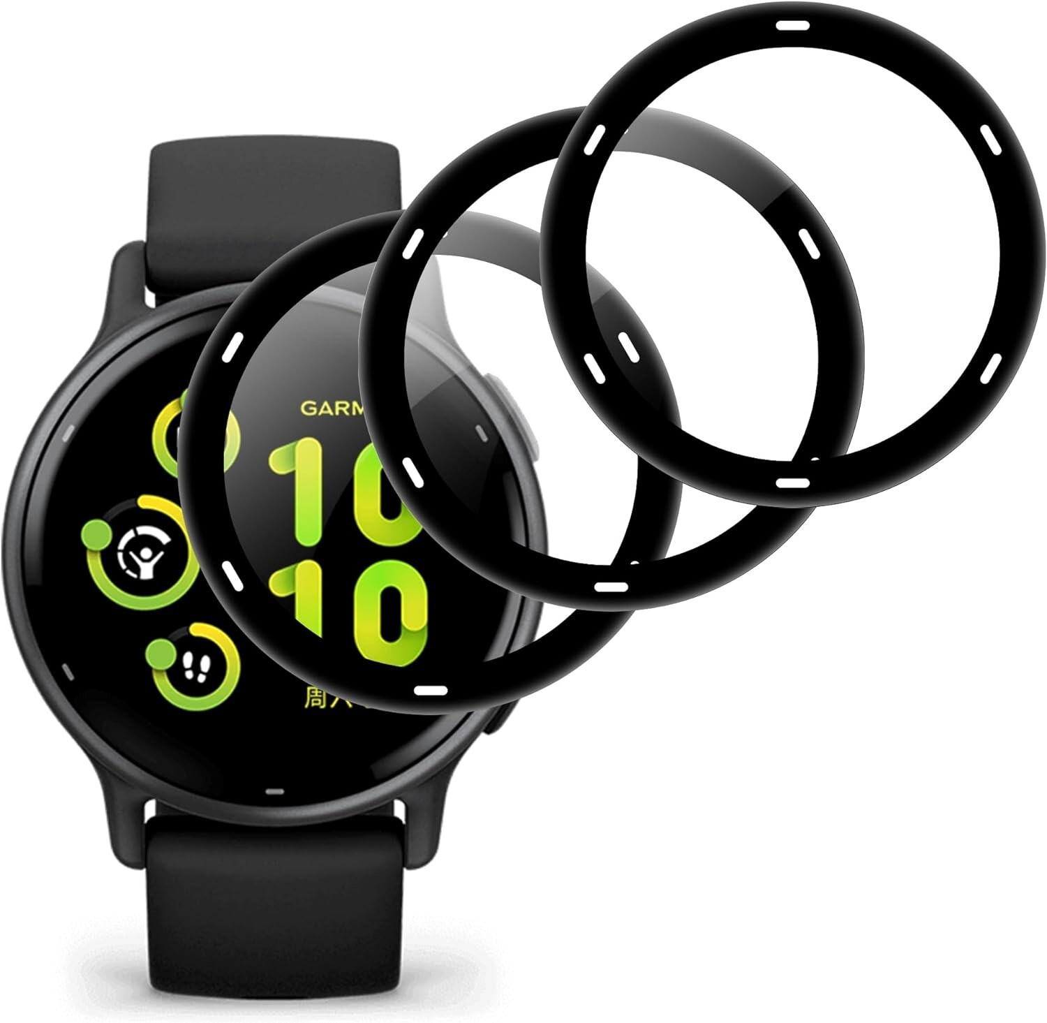3X 3D protective glass for Garmin Vivoactive 5 bulletproof screen full screen curved