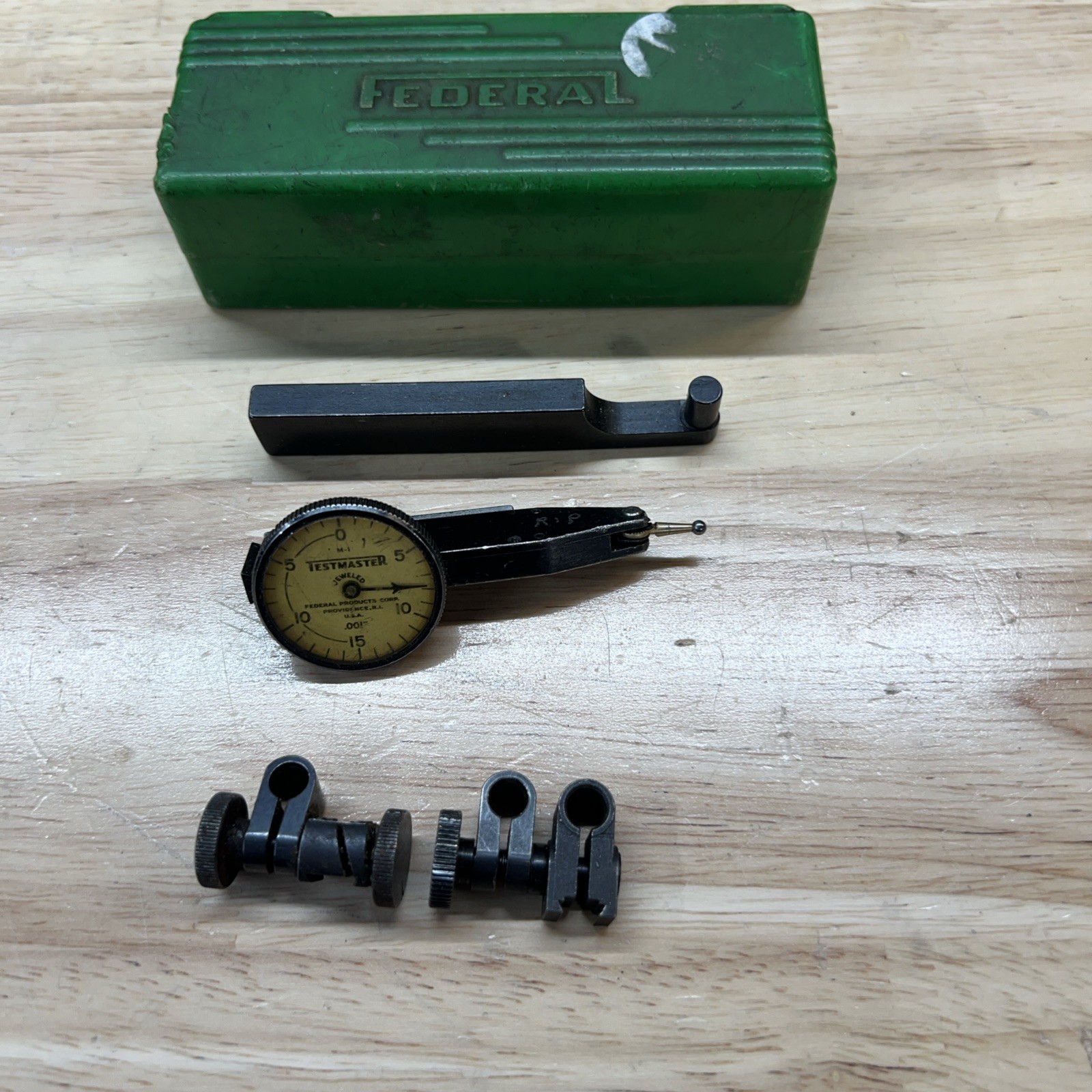 FEDERAL TESTMASTER M-1 PRECISION DIAL TEST INDICATOR MODEL .001" Used F