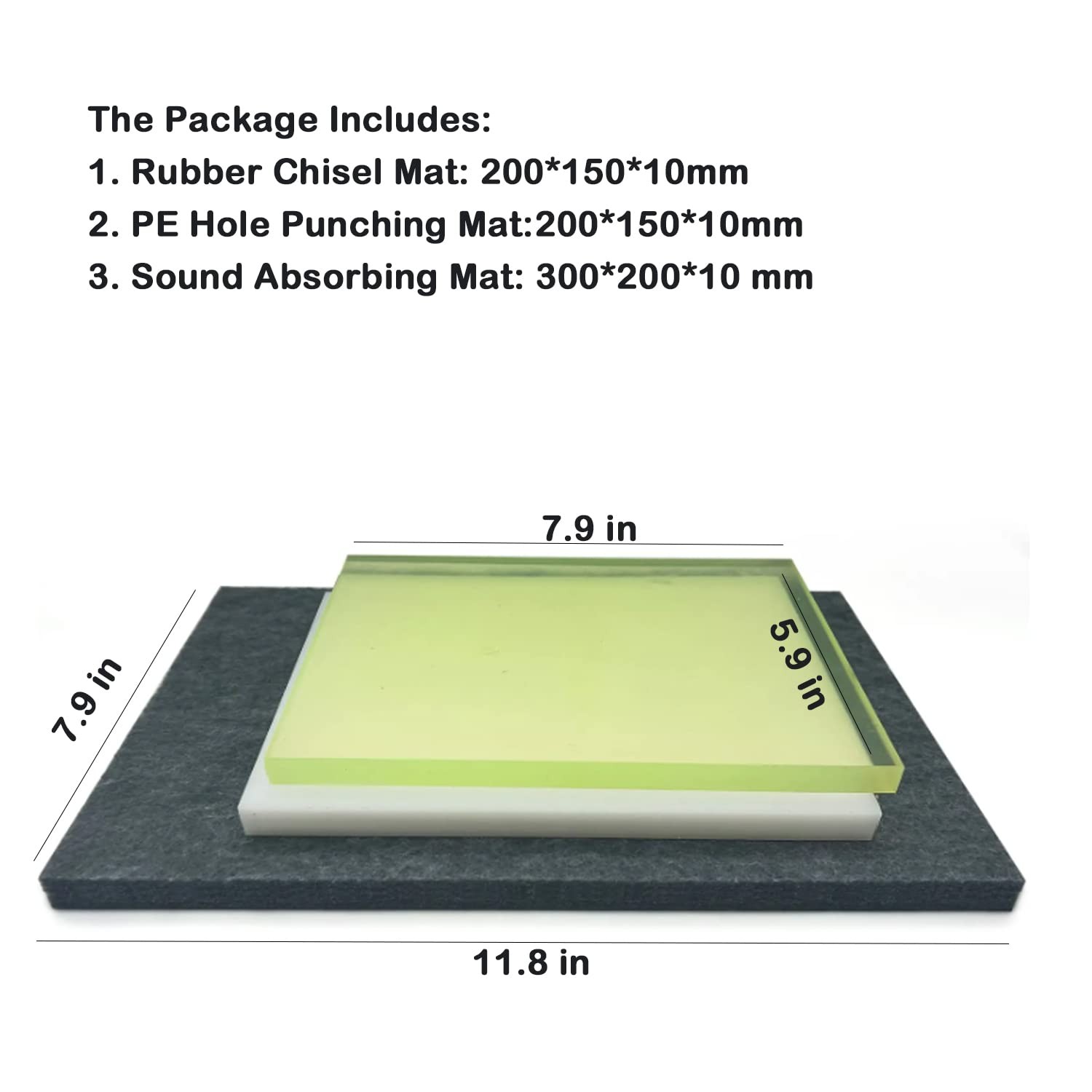 Leather Punch Pads Punching Mats Sound Absorbing Pad Middle Version 3 Pack