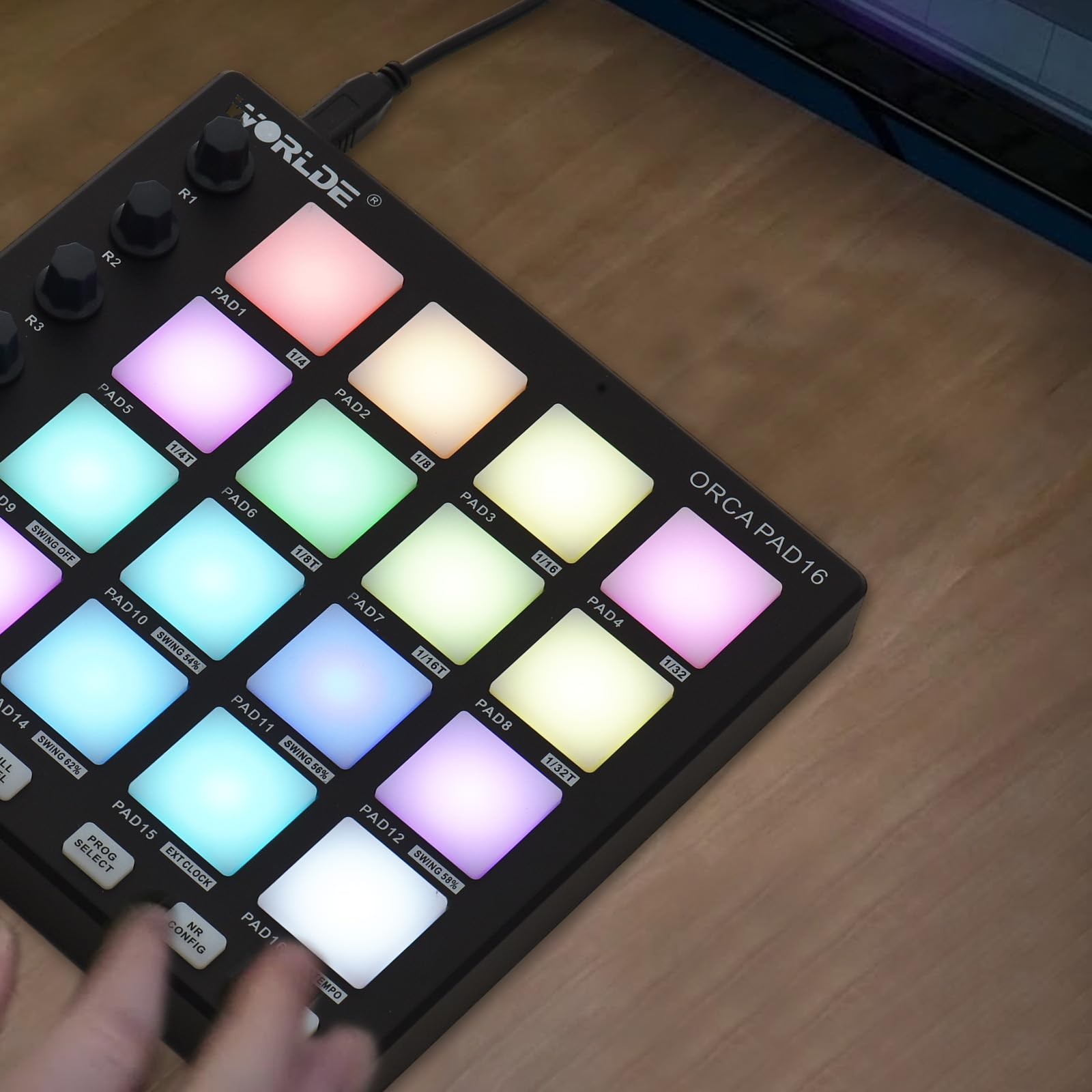 MIDI Controller Strike Pad Midi Drum Pad Drum machine Beat Maker Usb Midi Key...