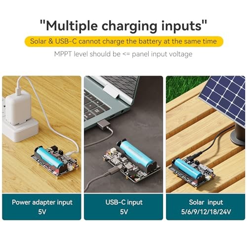 MPPT Solar Charge Controller for 18650 Li-ion Battery, Solar Power Manager