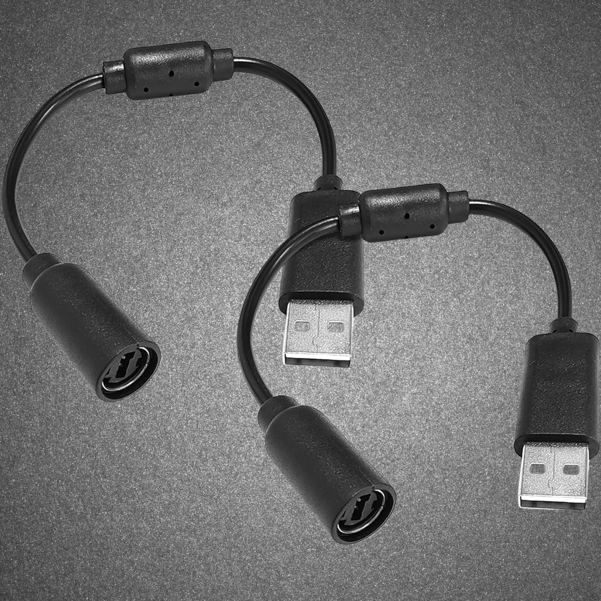2x USB Breakaway Dongle Cable Cord Adapter For Xbox 360 PC Wired Controller US