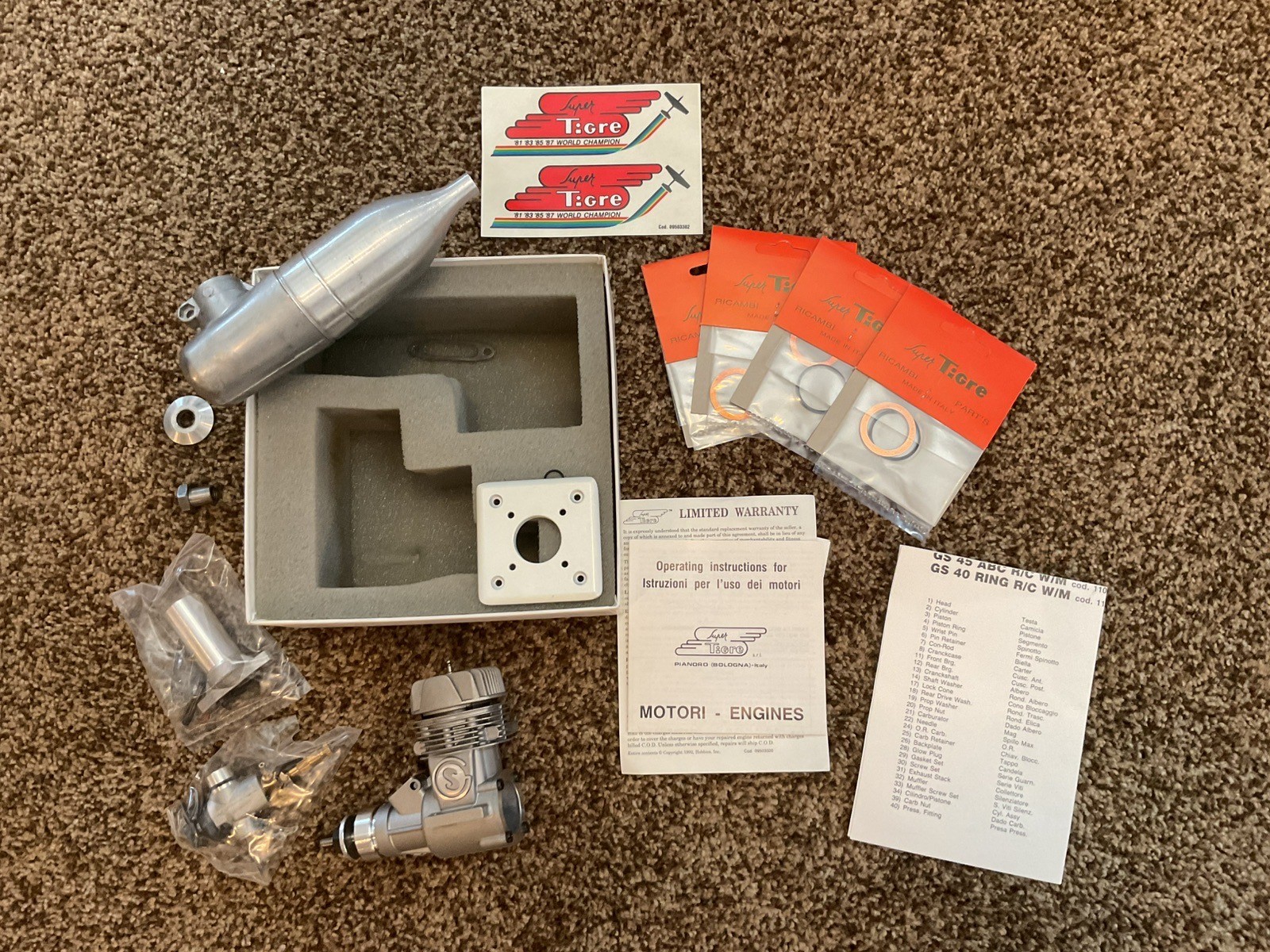 rc airplane engine SUPER TIGRE .40