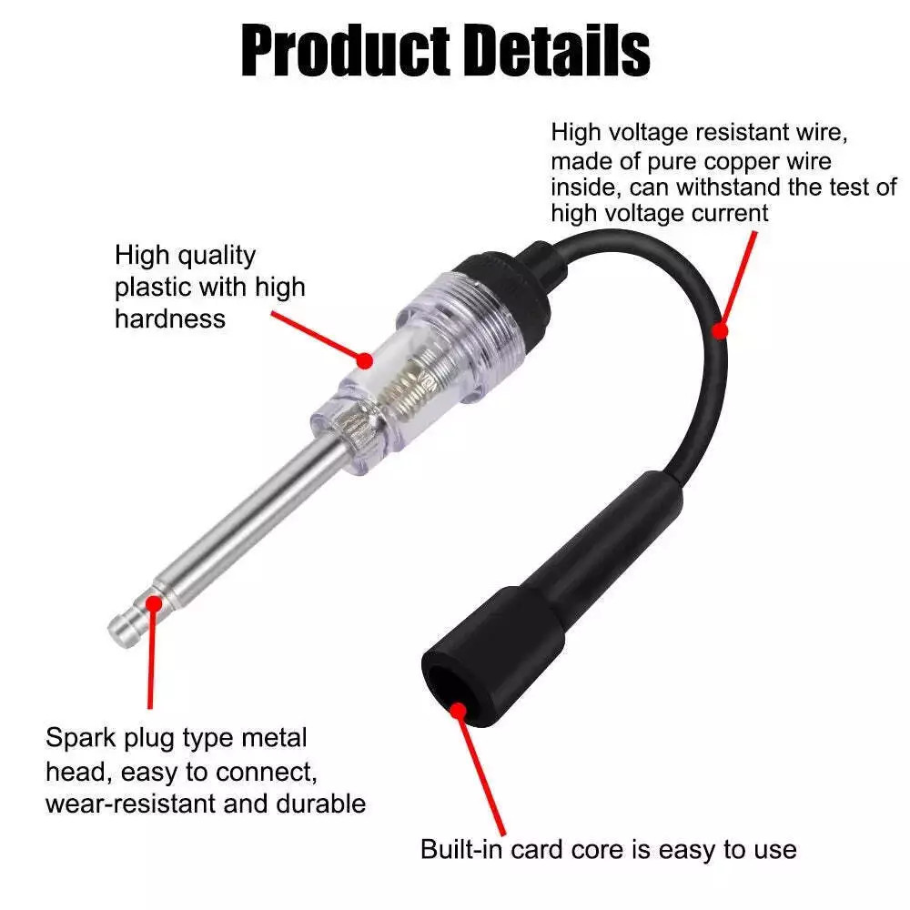 Professional Car Spark Plug Tester Ignition System Wires Coil Test Check Pen