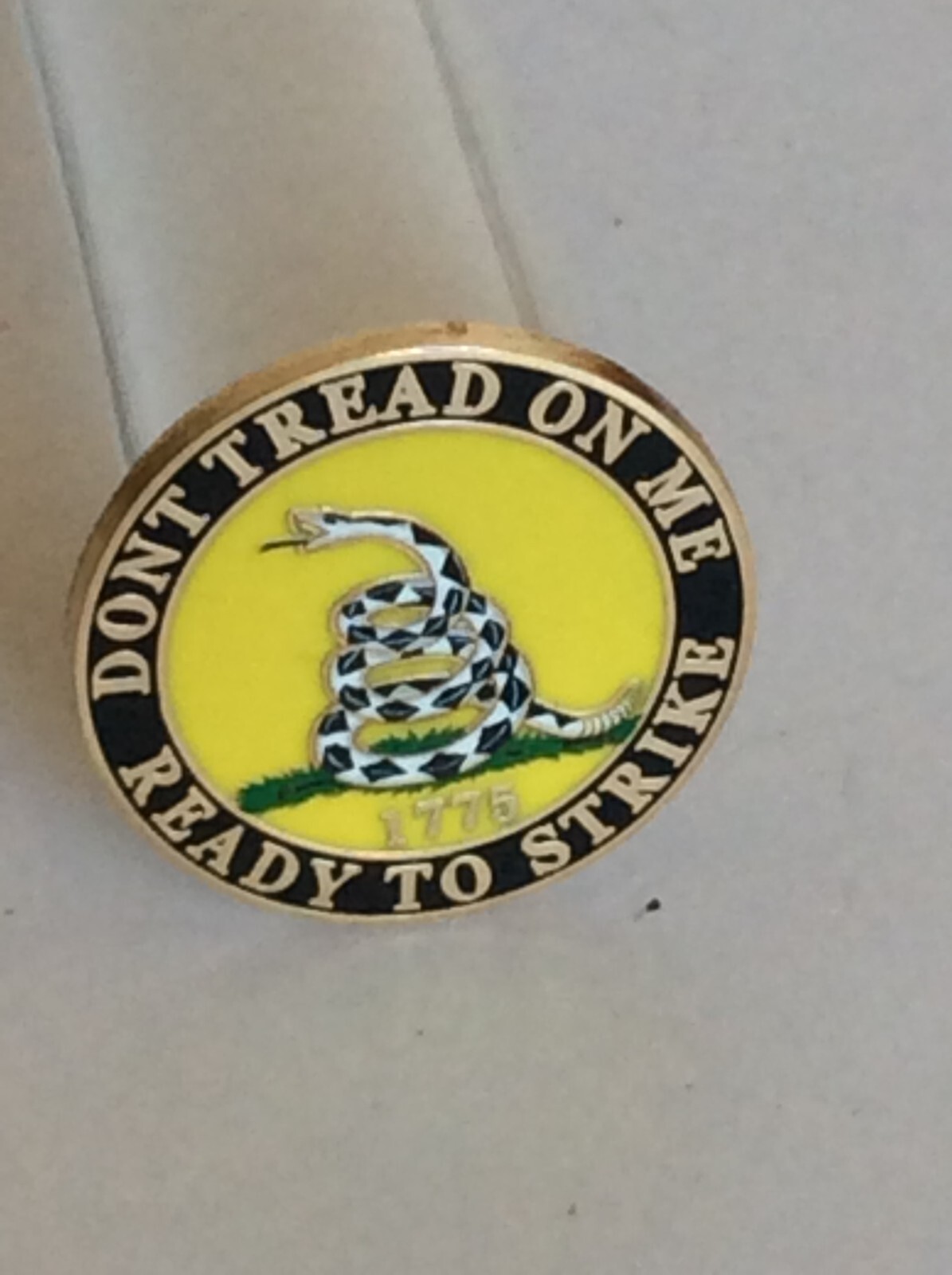 Handgun Firearm Gun Safe Shelf Display Rod - 1" GADSDEN Don't Tread on Me Topper