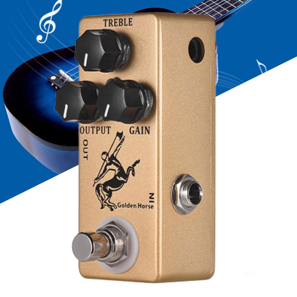 Mosky Golden Horse Overdrive Boost Effect Pedal Treble/Output/Gain Knob LED USA
