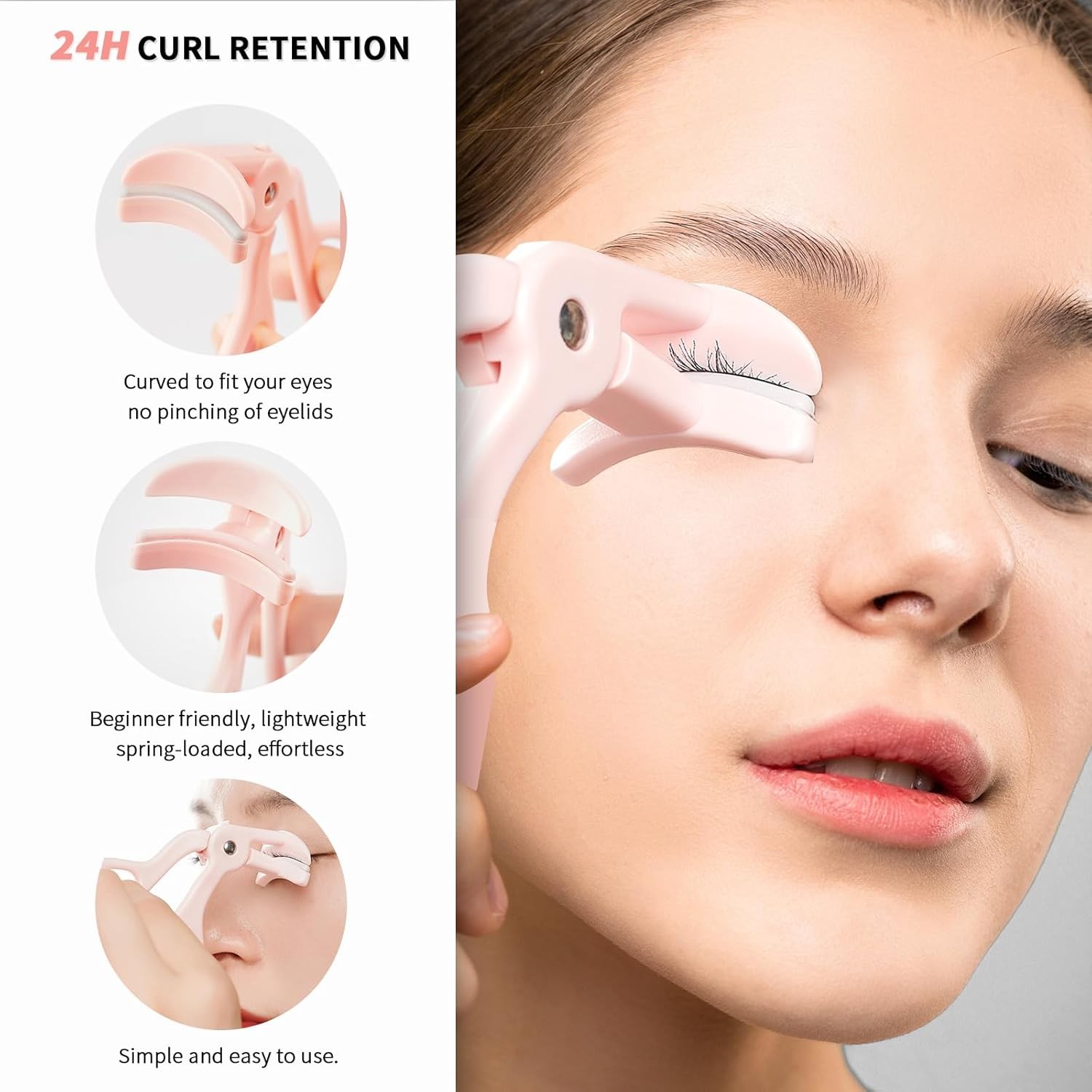2 Style Eyelash Curler - Lash Curler with 2 Extra Silicone Replacement Pads