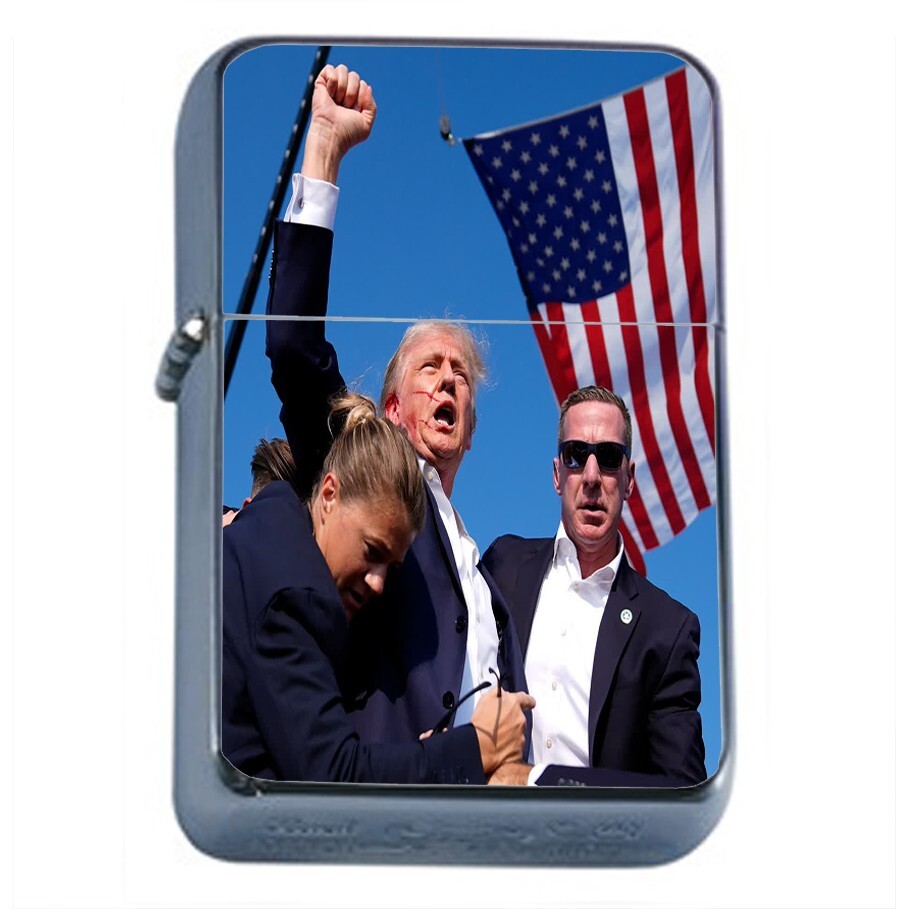 TRUMP 2024 Stay Strong Flip Top Oil Lighter Wind Resistant
